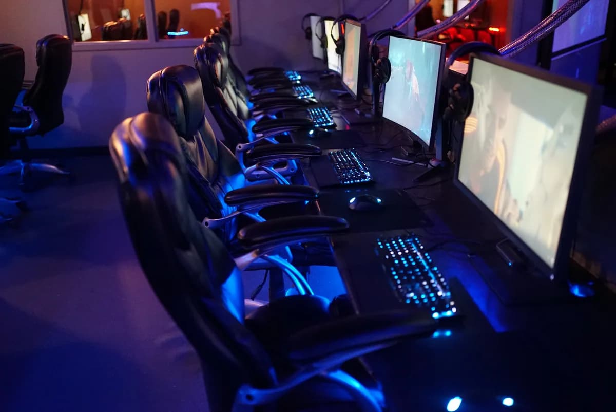 Row of gaming PCs at OverKlocked
